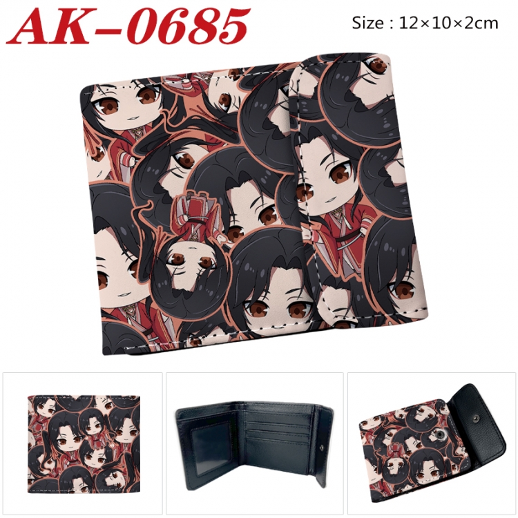 Heaven Official's Blessing Anime PU leather full color buckle 20% off wallet 12X10X2CM  AK-0685