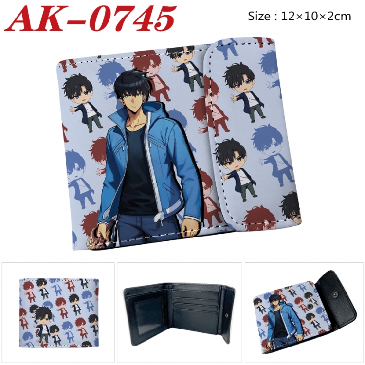 Solo Leveling:Arise Anime PU leather full color buckle 20% off wallet 12X10X2CM AK-0745