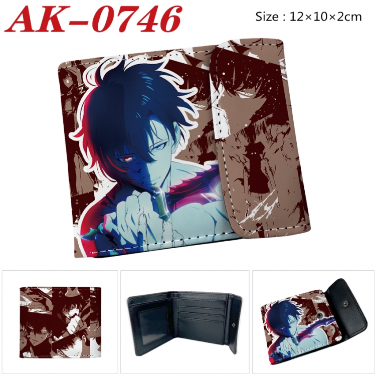 Solo Leveling:Arise Anime PU leather full color buckle 20% off wallet 12X10X2CM AK-0746