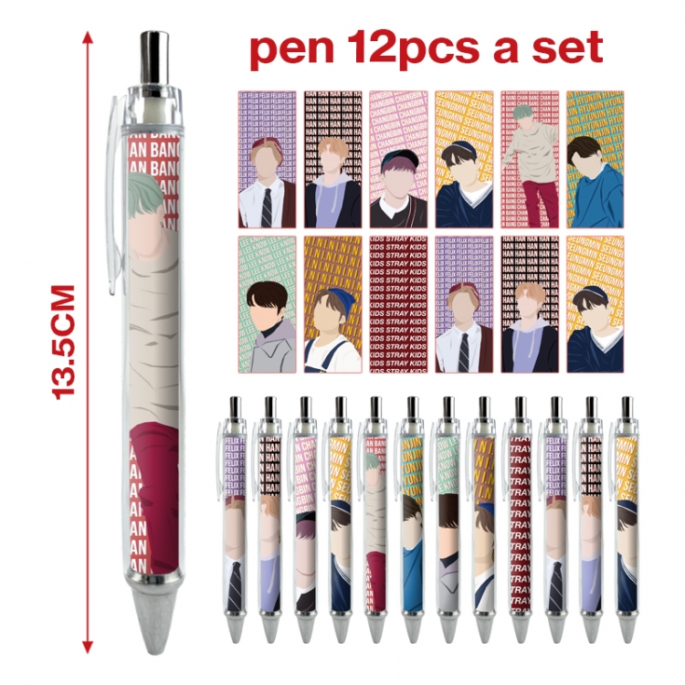 straykids anime peripheral student ballpoint pen a set of 12