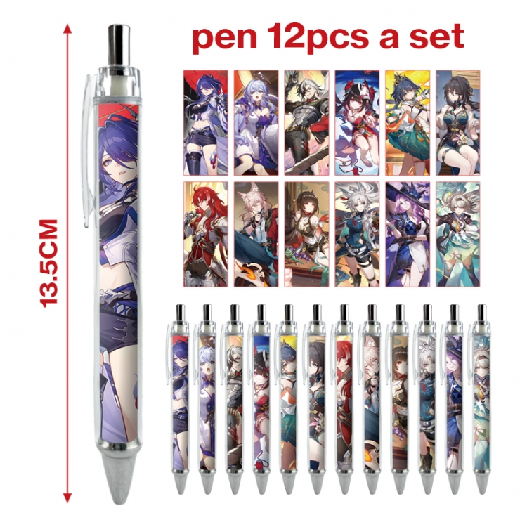 Honkai: Star Rail anime peripheral student ballpoint pen a set of 12