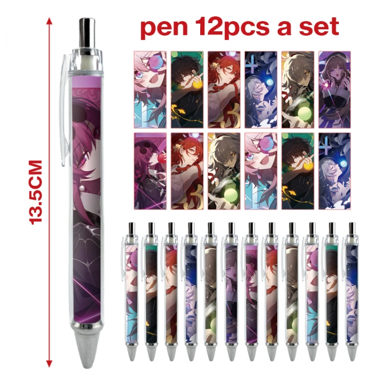 Honkai: Star Rail anime peripheral student ballpoint pen a set of 12