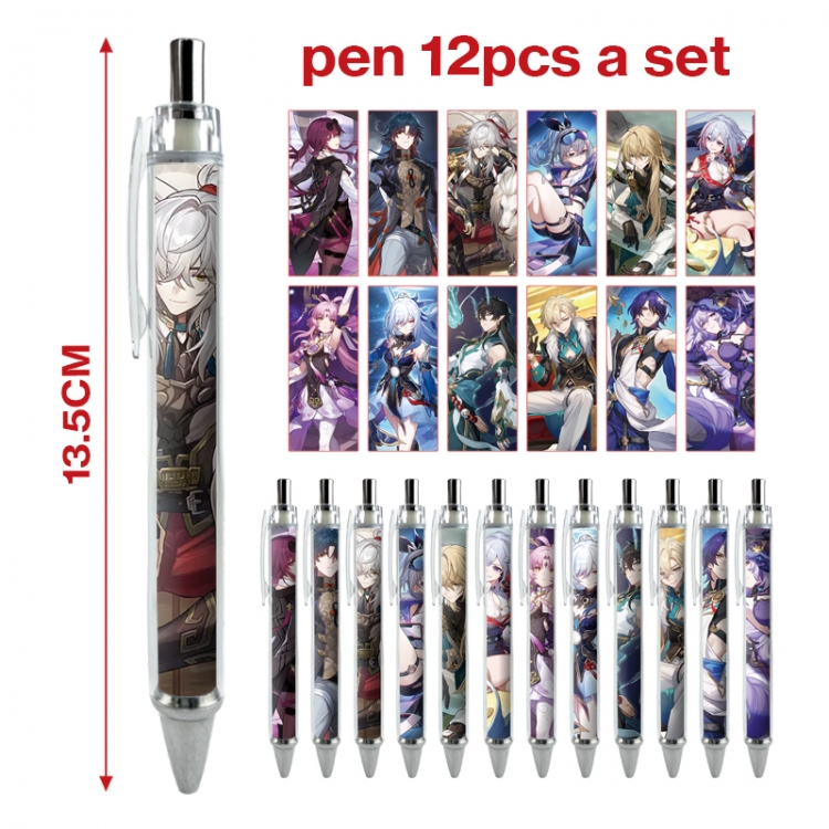 Honkai: Star Rail anime peripheral student ballpoint pen a set of 12