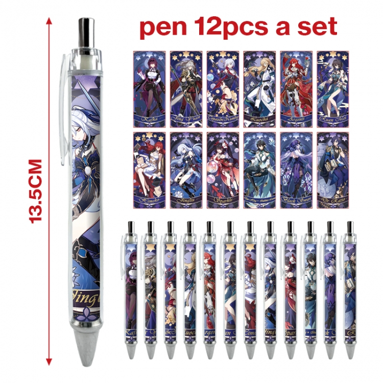 Honkai: Star Rail anime peripheral student ballpoint pen a set of 12