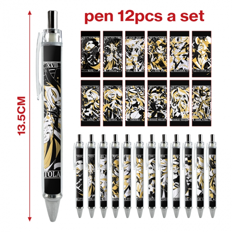 Hazbin Hotel anime peripheral student ballpoint pen a set of 12