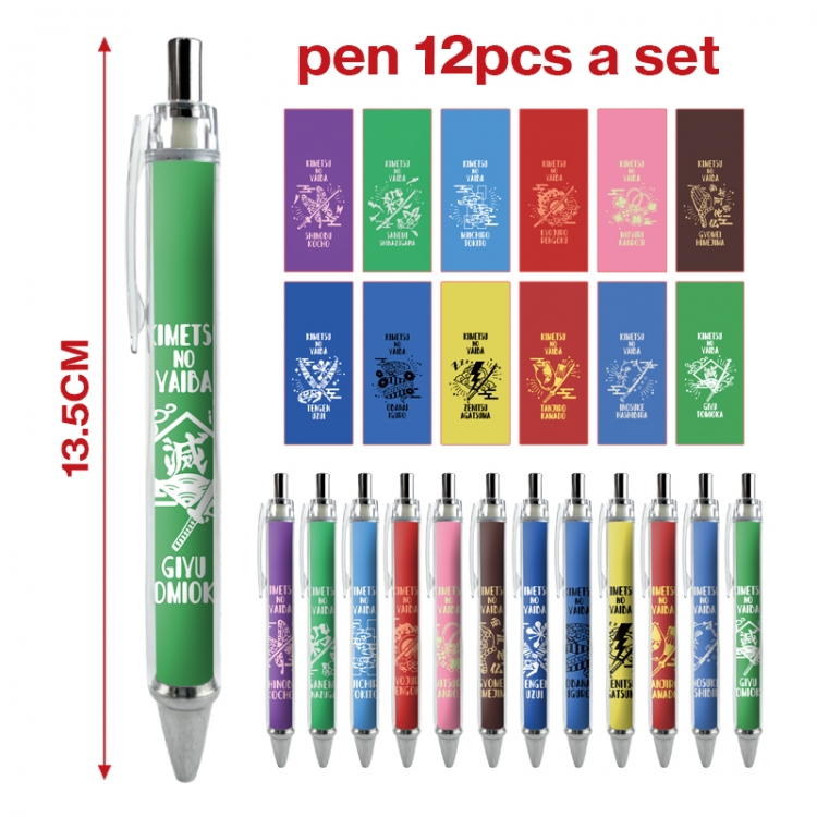 Demon Slayer Kimets anime peripheral student ballpoint pen a set of 12