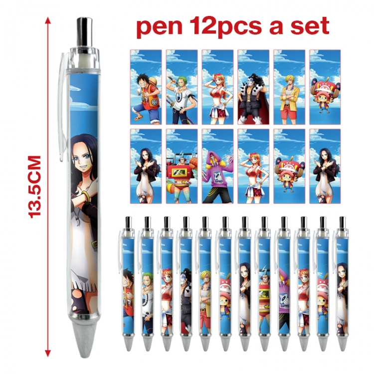 One Piece anime peripheral student ballpoint pen a set of 12