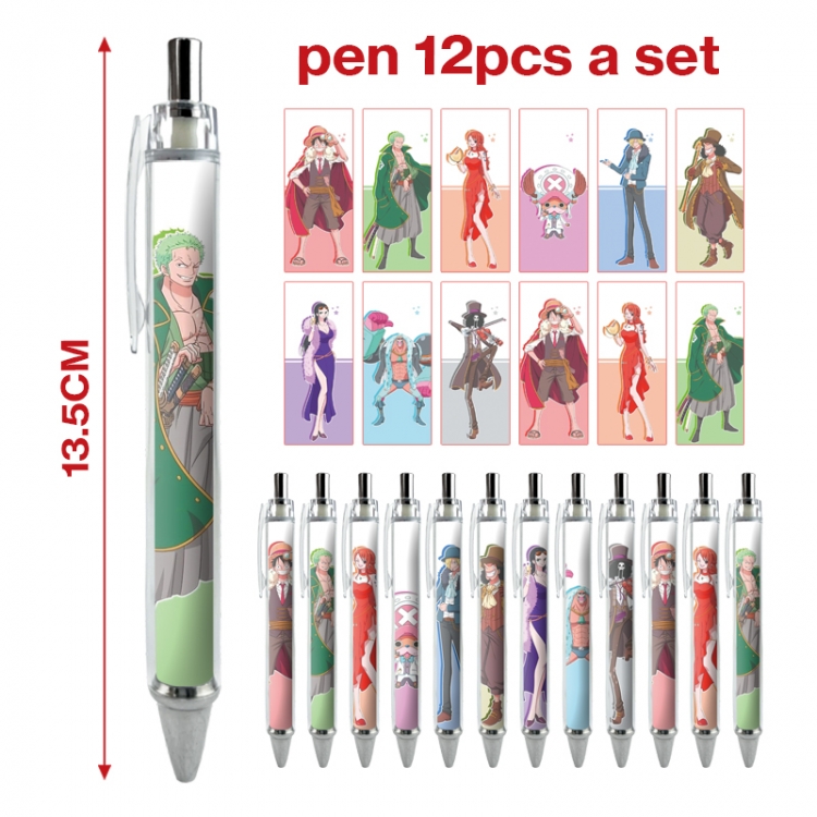 One Piece anime peripheral student ballpoint pen a set of 12