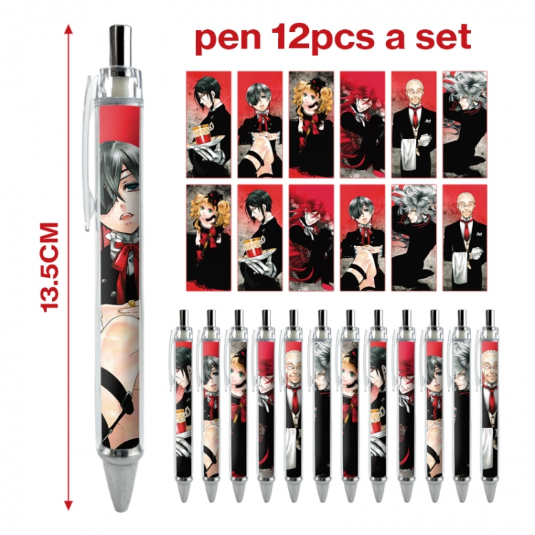 Kuroshitsuji anime peripheral student ballpoint pen a set of 12