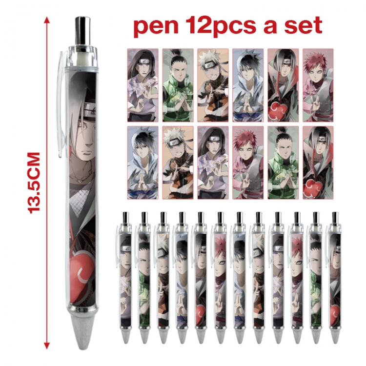 Naruto anime peripheral student ballpoint pen a set of 12