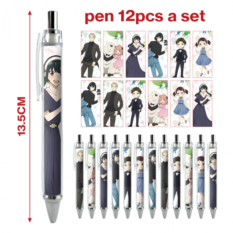 SPY x FAMILY anime peripheral student ballpoint pen a set of 12