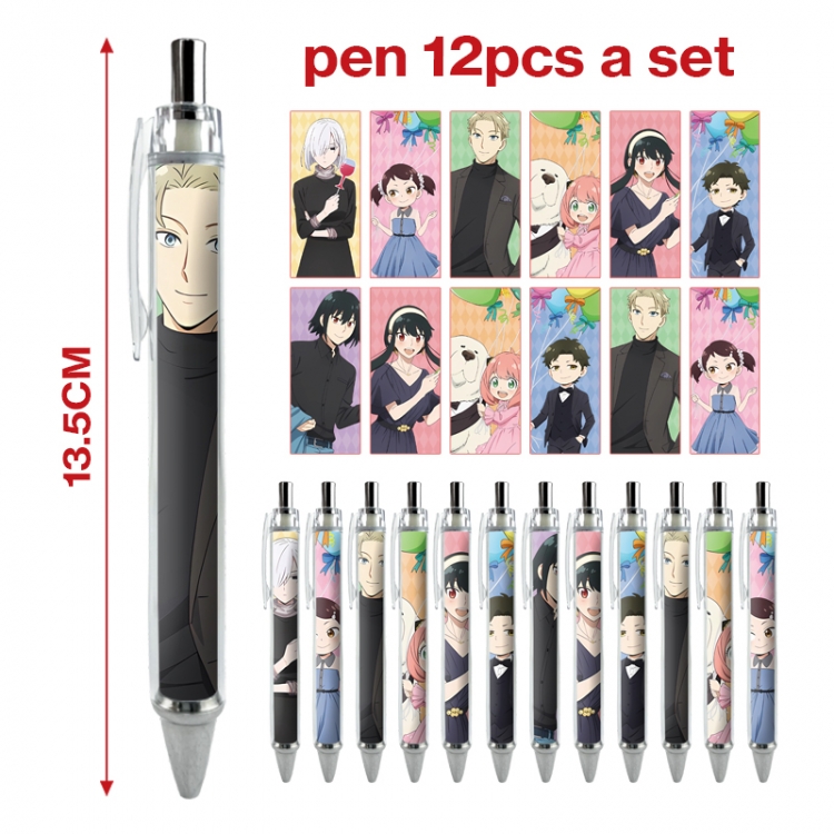 SPY x FAMILY anime peripheral student ballpoint pen a set of 12