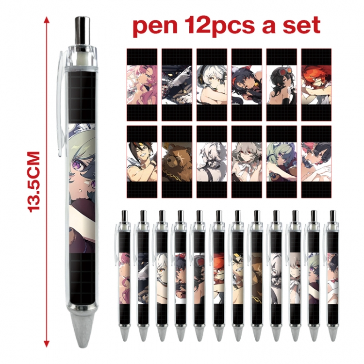 Zenless Zone Zero anime peripheral student ballpoint pen a set of 12