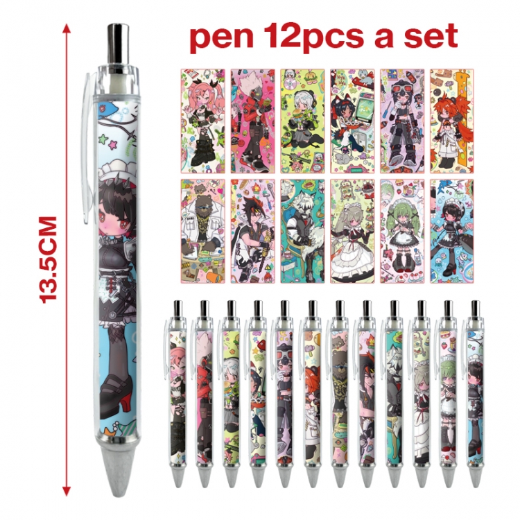 Zenless Zone Zero anime peripheral student ballpoint pen a set of 12