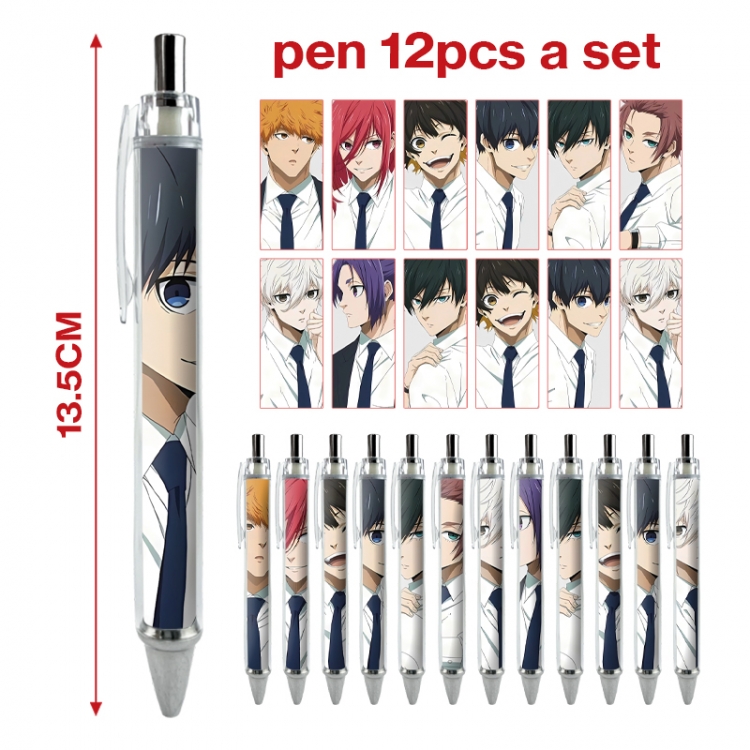 BLUE LOCK  anime peripheral student ballpoint pen a set of 12