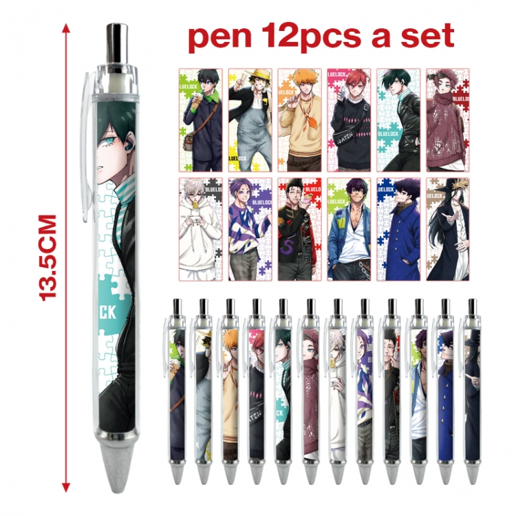 BLUE LOCK  anime peripheral student ballpoint pen a set of 12