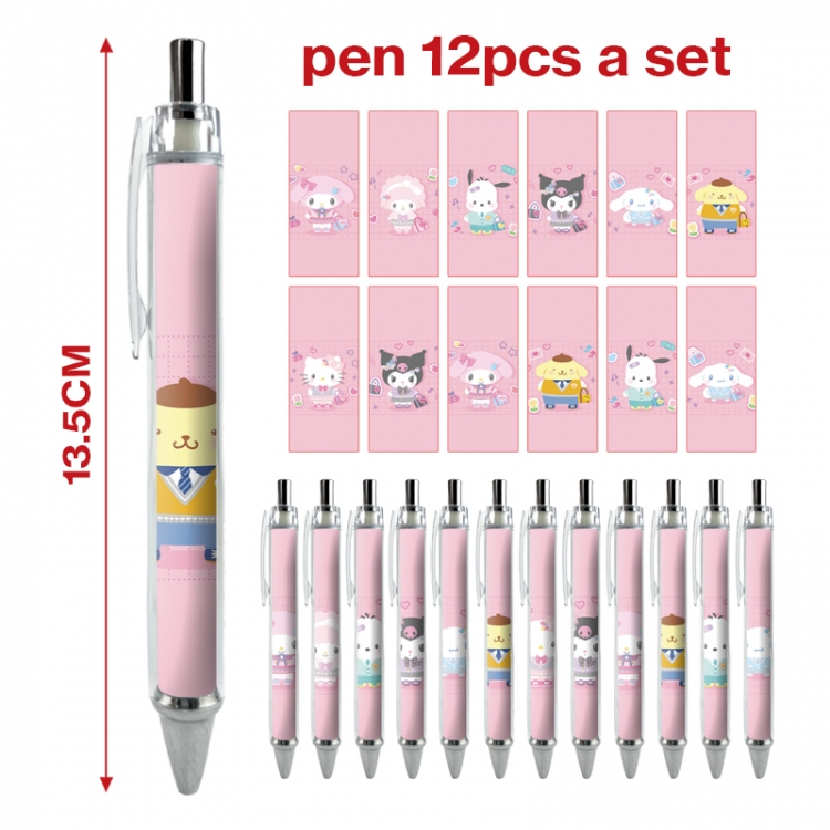 sanrio anime peripheral student ballpoint pen a set of 12