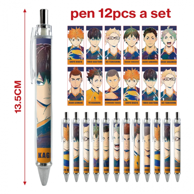 Haikyuu!! anime peripheral student ballpoint pen a set of 12