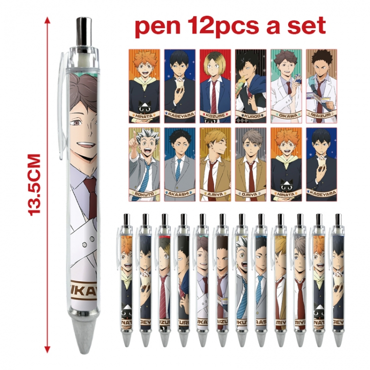 Haikyuu!! anime peripheral student ballpoint pen a set of 12