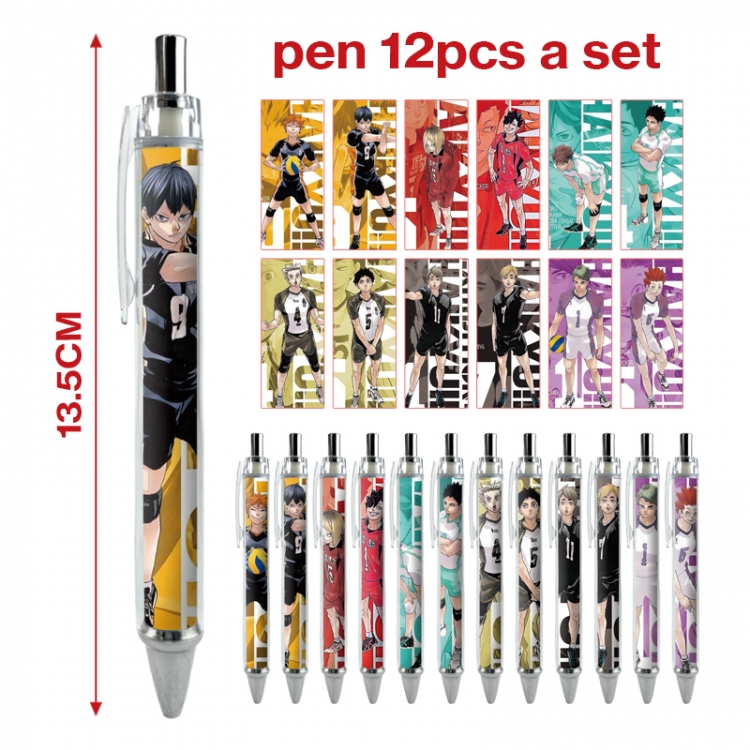 Haikyuu!! anime peripheral student ballpoint pen a set of 12