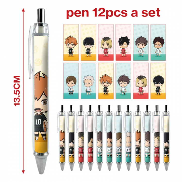 Haikyuu!! anime peripheral student ballpoint pen a set of 12