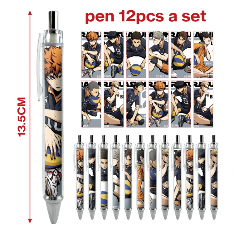 Haikyuu!! anime peripheral student ballpoint pen a set of 12