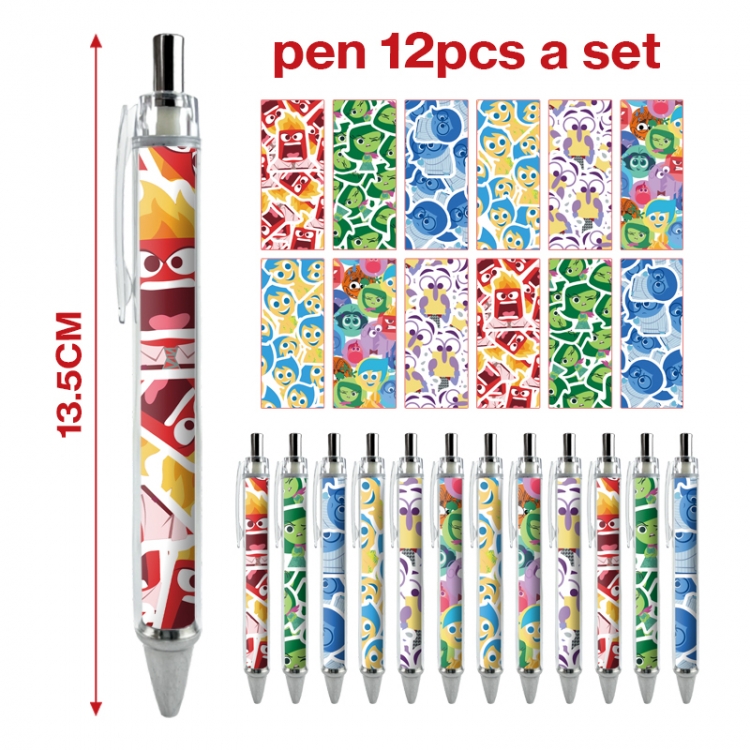 Inside Out anime peripheral student ballpoint pen a set of 12