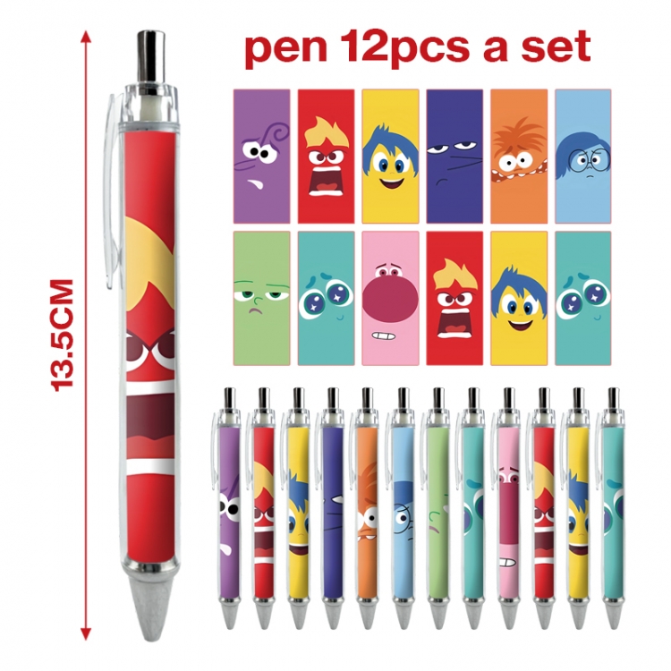 Inside Out anime peripheral student ballpoint pen a set of 12