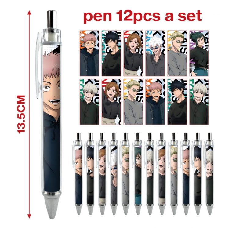 Jujutsu Kaisen anime peripheral student ballpoint pen a set of 12