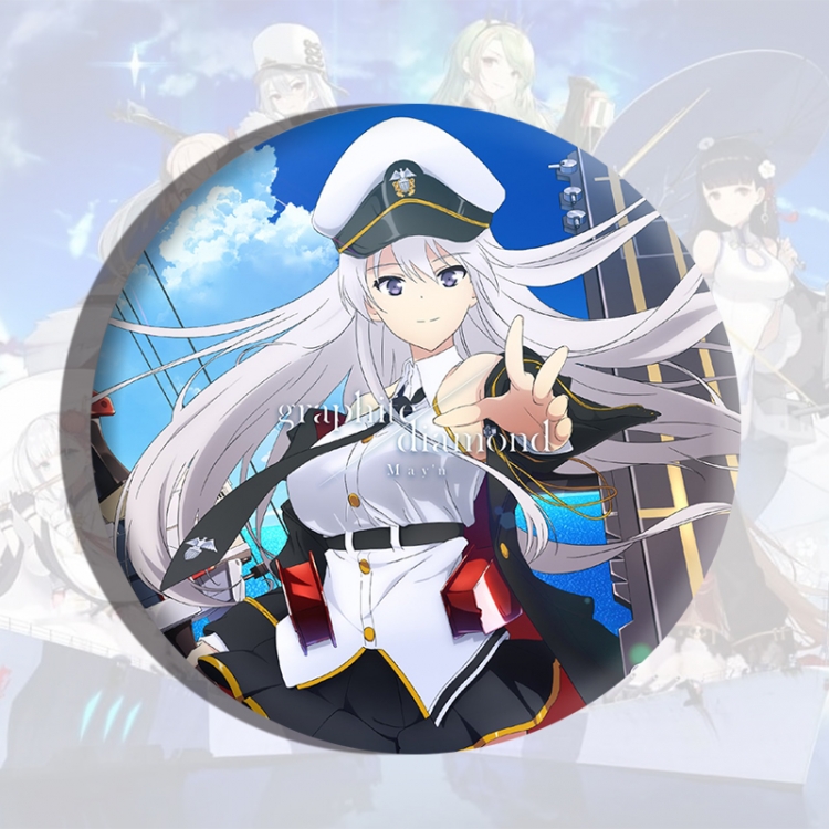 Azur Lane Anime tinplate brooch badge price for 5 pcs