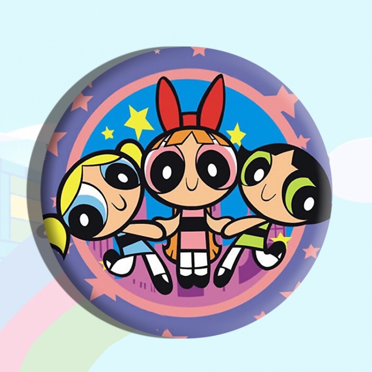 The Powerpuff Girls Anime tinplate brooch badge price for 5 pcs