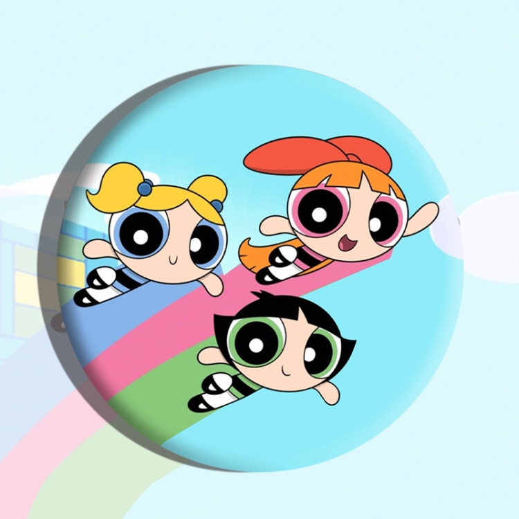 The Powerpuff Girls Anime tinplate brooch badge price for 5 pcs