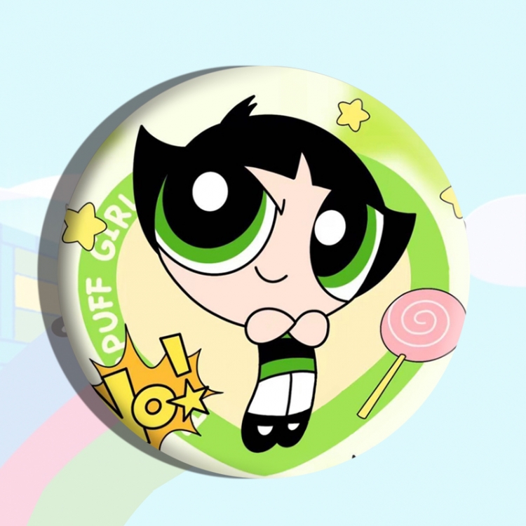 The Powerpuff Girls Anime tinplate brooch badge price for 5 pcs