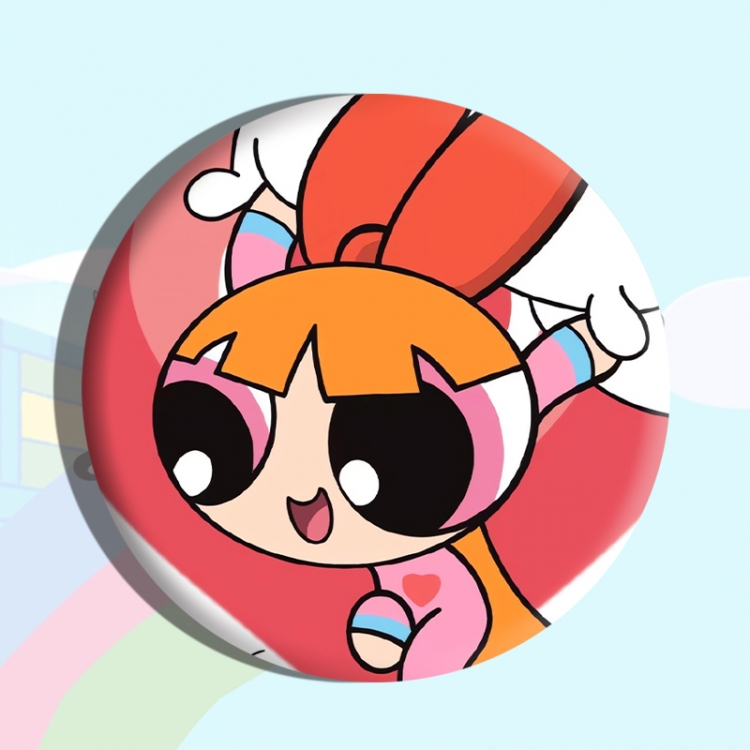 The Powerpuff Girls Anime tinplate brooch badge price for 5 pcs