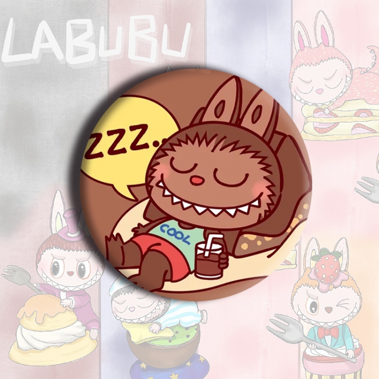 LABUBU Anime tinplate brooch badge price for 5 pcs