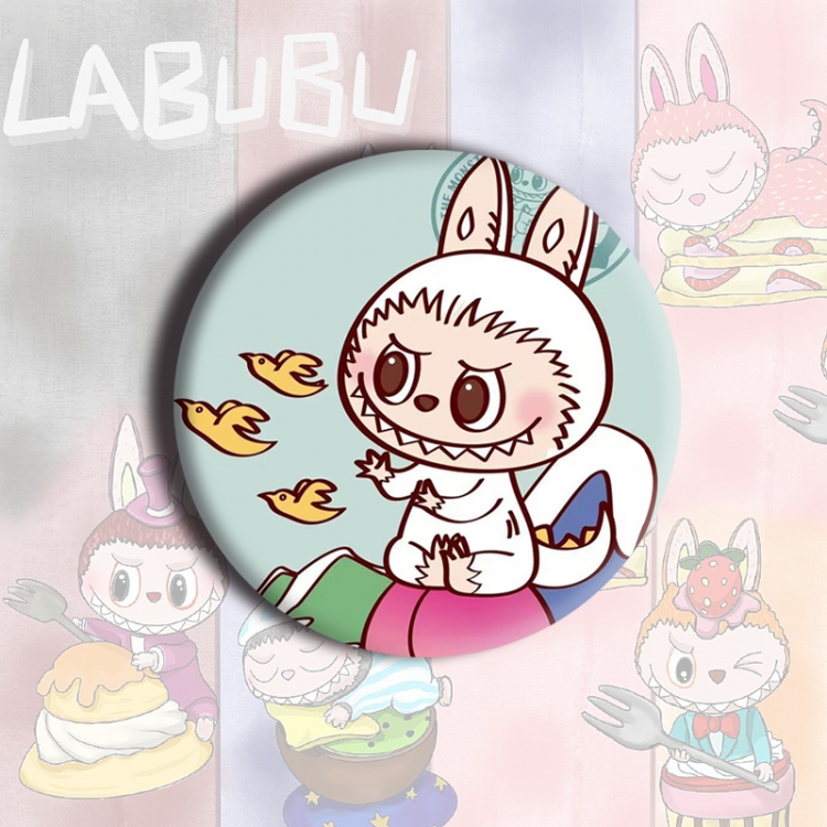 LABUBU Anime tinplate brooch badge price for 5 pcs