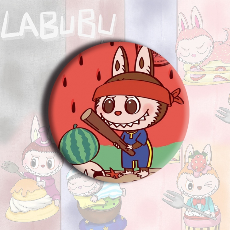 LABUBU Anime tinplate brooch badge price for 5 pcs