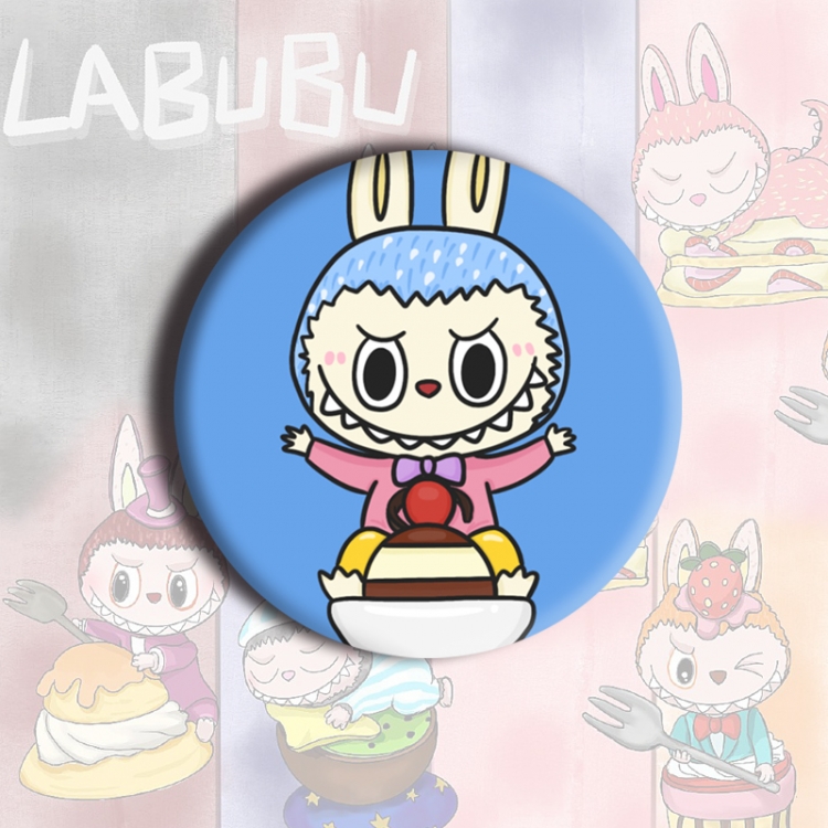 LABUBU Anime tinplate brooch badge price for 5 pcs