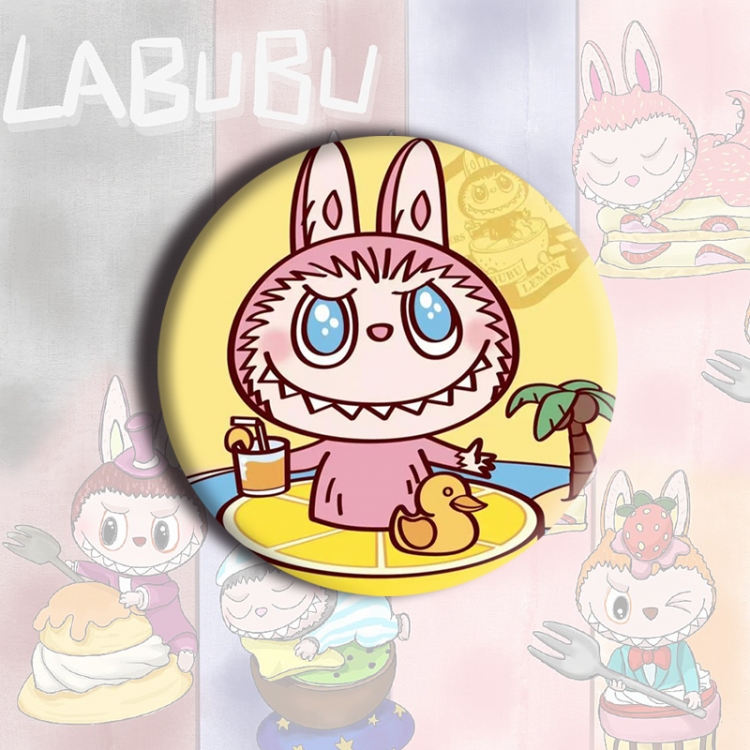 LABUBU Anime tinplate brooch badge price for 5 pcs