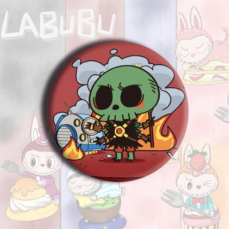 LABUBU Anime tinplate brooch badge price for 5 pcs