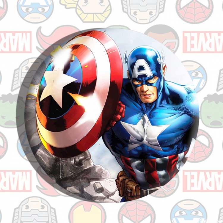 Captain America Anime tinplate brooch badge price for 5 pcs