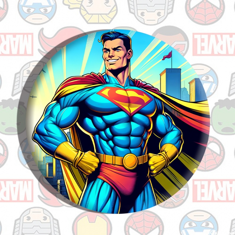 Superman Anime tinplate brooch badge price for 5 pcs