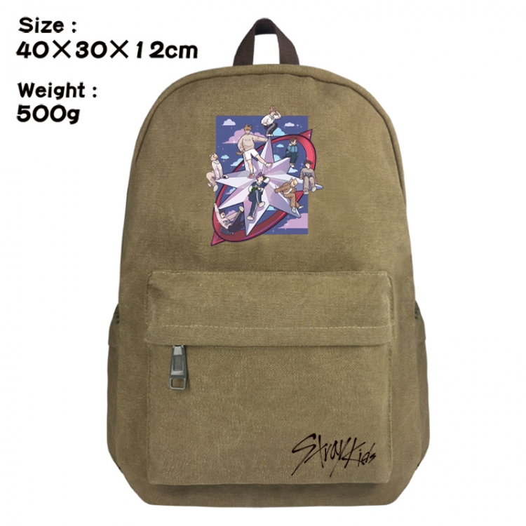 straykids Canvas top and bottom backpack 40X30X12CM