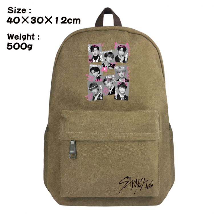 straykids Canvas top and bottom backpack 40X30X12CM