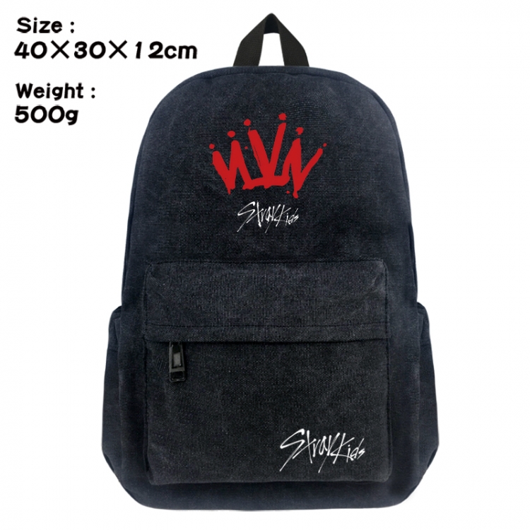 straykids Canvas top and bottom backpack 40X30X12CM