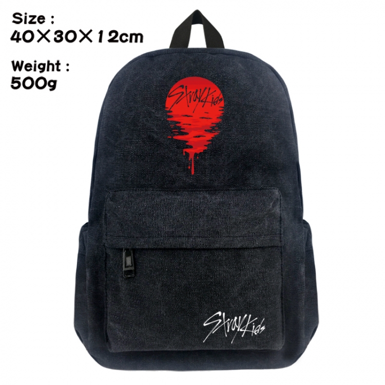 straykids Canvas top and bottom backpack 40X30X12CM