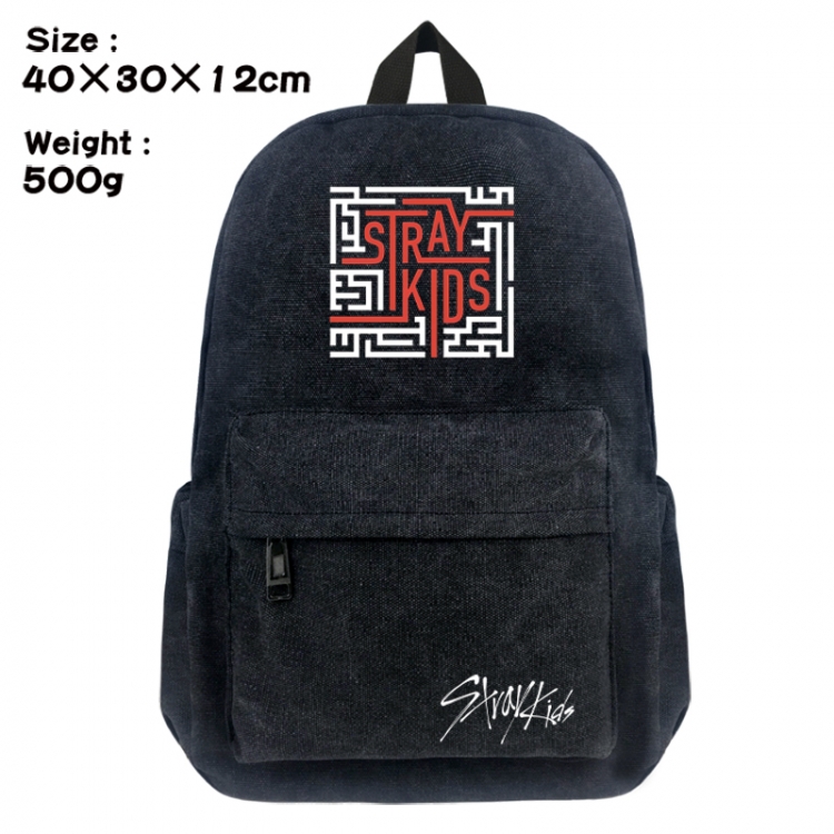 straykids Canvas top and bottom backpack 40X30X12CM