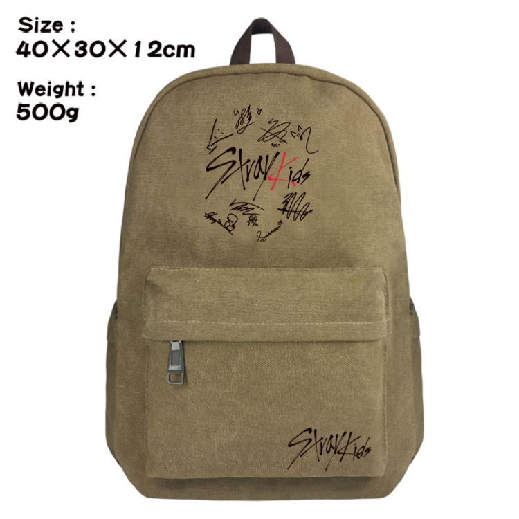 straykids Canvas top and bottom backpack 40X30X12CM