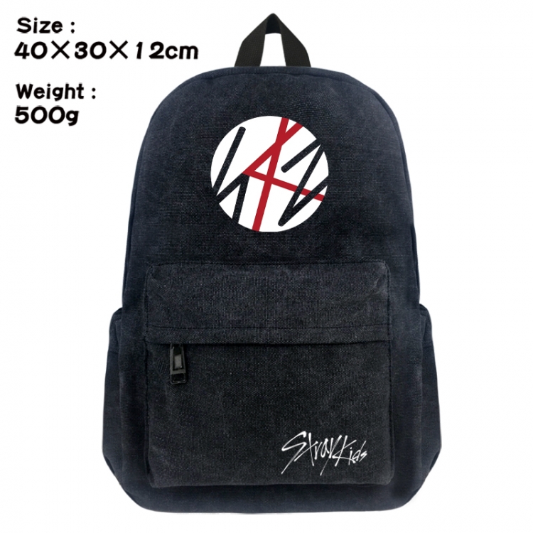 straykids Canvas top and bottom backpack 40X30X12CM