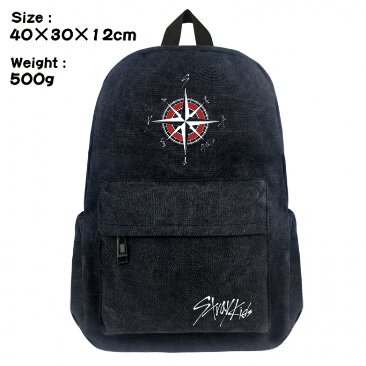 straykids Canvas top and bottom backpack 40X30X12CM